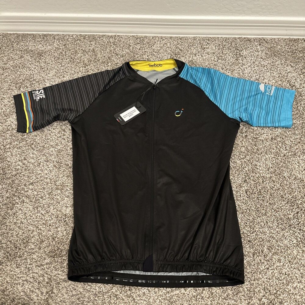 Velocio Jensie Granfondo Ultralight Cycling Stripe Jersey Full Zip Men’s Size XL